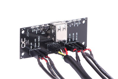 GHZ Alphacool Front I/O-Panel mit USB 2.0 und Kabelsatz für Servergehäuse