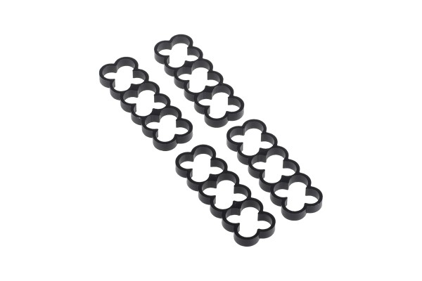 KAB Alphacool Eiskamm Alu X12 - 4mm black - 4 Stück PHT EOL