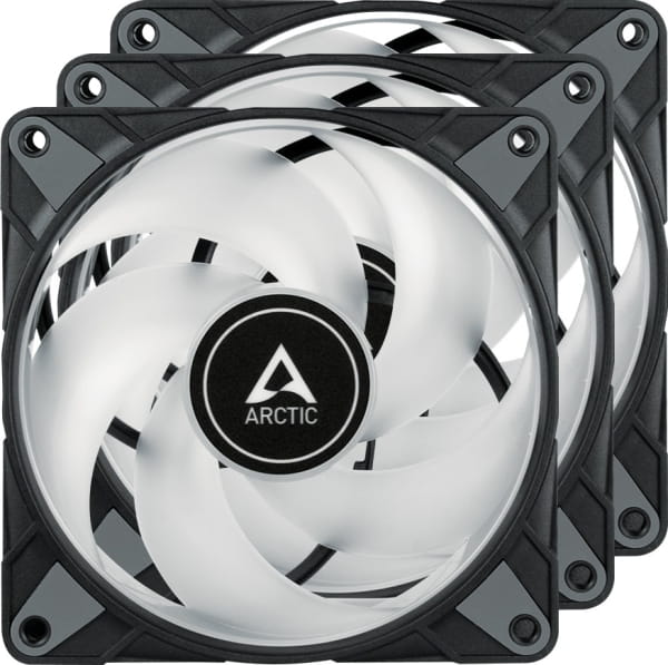 L12 Arctic P12 PWM PST A-RGB (Black) - 3 Pack