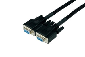 KAB Phobya Serielles Kabel DB9 1:1 - (Stecker - Stecker 9pol) - schwarz gesleevt 300cm EOL