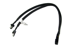 LK Phobya Y-Kabel 3Pin Molex auf 2x 3Pin Molex - Schwarz 30cm