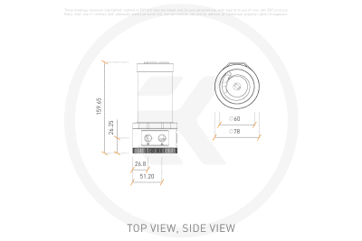 AGB EK Water Blocks EK-Quantum Kinetic TBE 200 D5 Body D-RGB - Acetal