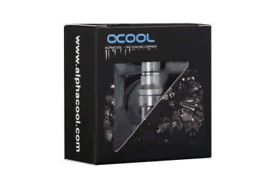 ANK Alphacool Eiszapfen Schnellverschluss Stecker Schott G1/4 IG - Chrome