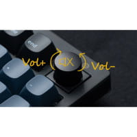 TAT B-Ware Keychron V6 - Gaming-Tastatur schwarz/blau, DE-Layout, Gateron G Pro Brown, Hot-Swap, PBT