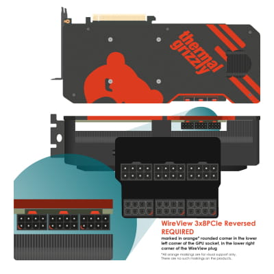 ZK Thermal Grizzly WireView GPU 3x8Pin PCIe, Reversed