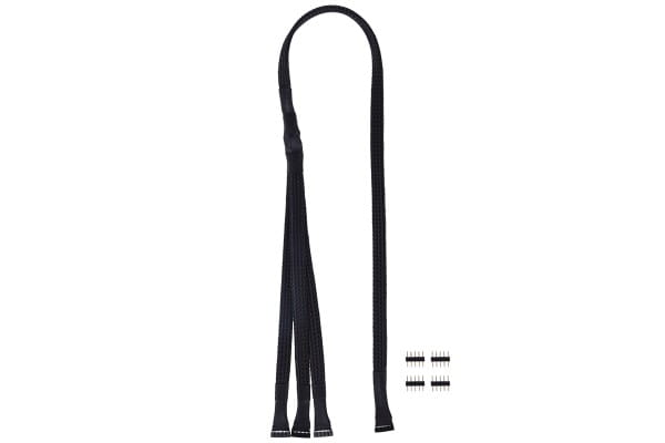 KAB Alphacool Y-Kabel RGBW 5pol auf 3x 5pol inkl. Stecker - Schwarz 60cm EOL