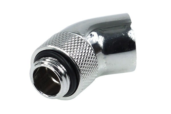 ANF Alphacool HF Winkeladapter 45° - drehbar - G1/4 AG auf G1/4 IG - Chrome PHT EOL
