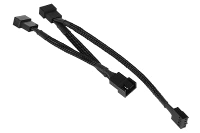 LK Phobya 4Pin PWM auf 3x 4Pin PWM Verlängerung - Schwarz 40cm