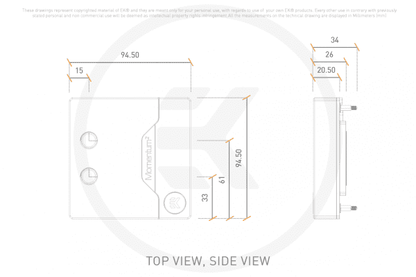 WAC EK Water Blocks EK-Quantum Momentum2 ROG Strix Z790-I D-RGB - Plexi