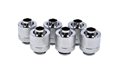 ANS Alphacool Eiszapfen 13/10mm Anschraubtülle G1/4 - Chrome Sixpack