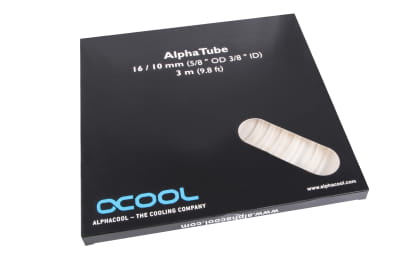 S16 Alphacool Schlauch AlphaTube HF 16/10 (3/8"ID) - Ultra Clear 3m (9,8ft) Retailbox 300cm