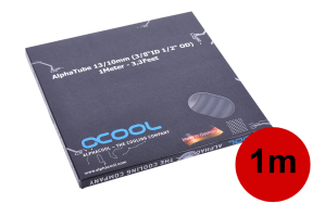 S13 Alphacool Schlauch AlphaTube HF 13/10 (3/8"ID) - UV Schwarz 1m (3,3ft) Retailbox 100cm