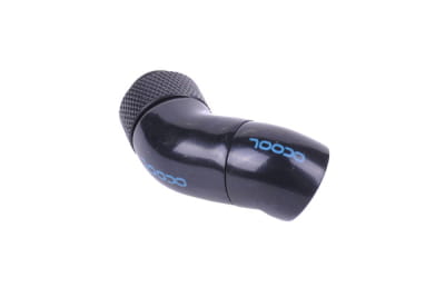 ANF Alphacool HF Winkeladapter Doppel-45° drehbar G1/4 AG auf G1/4 IG - Deep Black PHT EOL