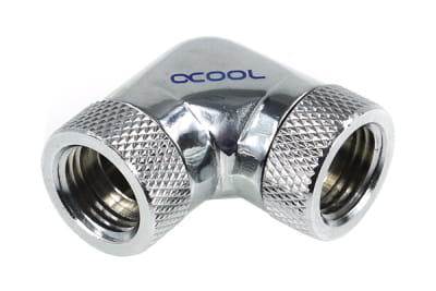 ANF Alphacool HF L-Verbinder 90° - G1/4 drehbar - 2x Innengewinde - Chrome PHT EOL