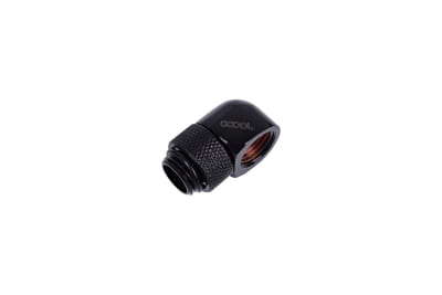ANF Alphacool HF L-Verbinder G1/4 AG drehbar auf G1/4 IG - Deep Black PHT EOL ANF Alphacool HF L-Verbinder G1/4 AG drehbar auf G1/4 IG - Deep Black PHT EOL