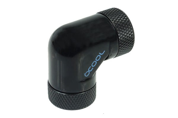 ANF Alphacool HF L-Verbinder 90° - G1/4 drehbar - 2x Innengewinde - Deep Black PHT EOL