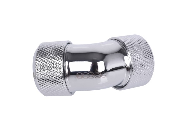 ANS Alphacool Eiszapfen 16mm HardTube Anschraubtülle 45° L-Verbinder - Chrome PHT EOL