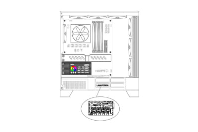 CON Lamptron SM436 Sync Edition PCI RGB Lüfter und LED Controller - Schwarz