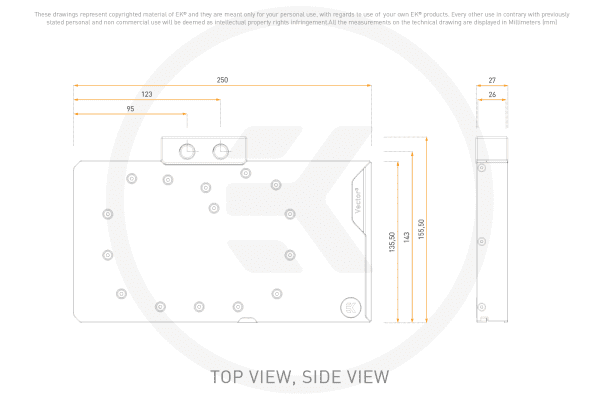 WAK EK Water Blocks EK-Quantum Vector3 Master RTX 5090 - Acryl