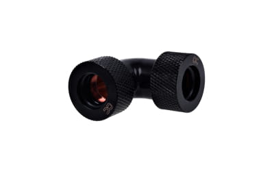 ANS Alphacool HT 13mm HardTube Anschraubtülle 90° L-Verbinder - gerändelt - Deep Black PHT EOL