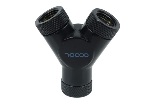 ANF Alphacool HF Y-Verbinder - G1/4 drehbar - 3x Innengewinde - Deep Black PHT EOL
