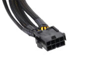 KAB Phobya Y-Kabel 8Pin Buchse auf 2x 6+2Pin Stecker (VGA) - Schwarz 30cm EOL
