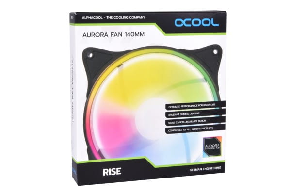 L14 Alphacool Rise Aurora 140mm Lüfter Weiß (140x140x25mm) PHT EOL