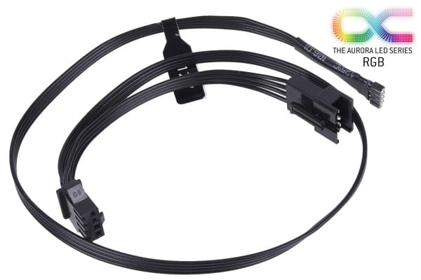 KAB Alphacool RGB 4pol LED Adapterkabel für Mainboards - Schwarz 50cm EOL
