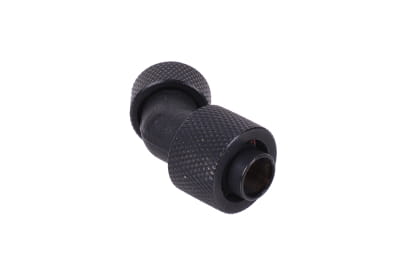 ANS 13/10mm (10x1,5mm) Anschraubtülle 45° drehbar G1/4 - gerändelt - black matt