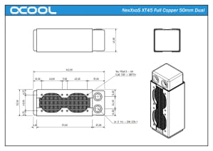 RAD Alphacool NexXxoS XT45 Full Copper 50mm Dual Radiator EOL