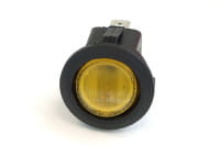 SEN Phobya Wippschalter Rund - beleuchtet gelb - 1-polig AN/AUS schwarz (3pin) EOL