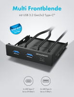 GHZ GRAUGEAR Multi Frontblende mit USB 3.2 Gen2x2 Type-C®