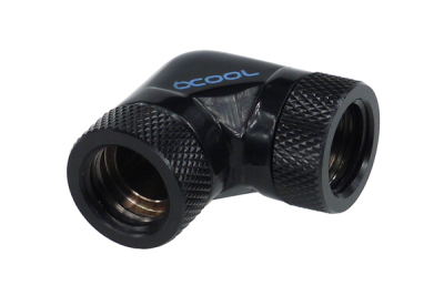 ANF Alphacool HF L-Verbinder 90° - G1/4 drehbar - 2x Innengewinde - Deep Black PHT EOL