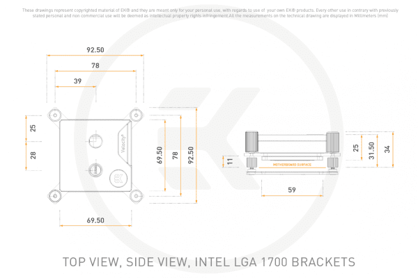 WAC EK Water Blocks Quantum Velocity³ 1700/1851/AM5 - White
