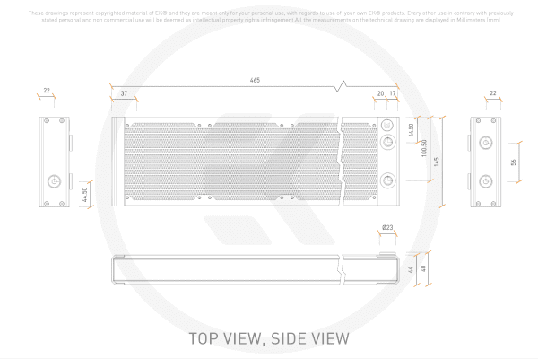 RAD EK Water Blocks EK-Quantum Surface P420M - White