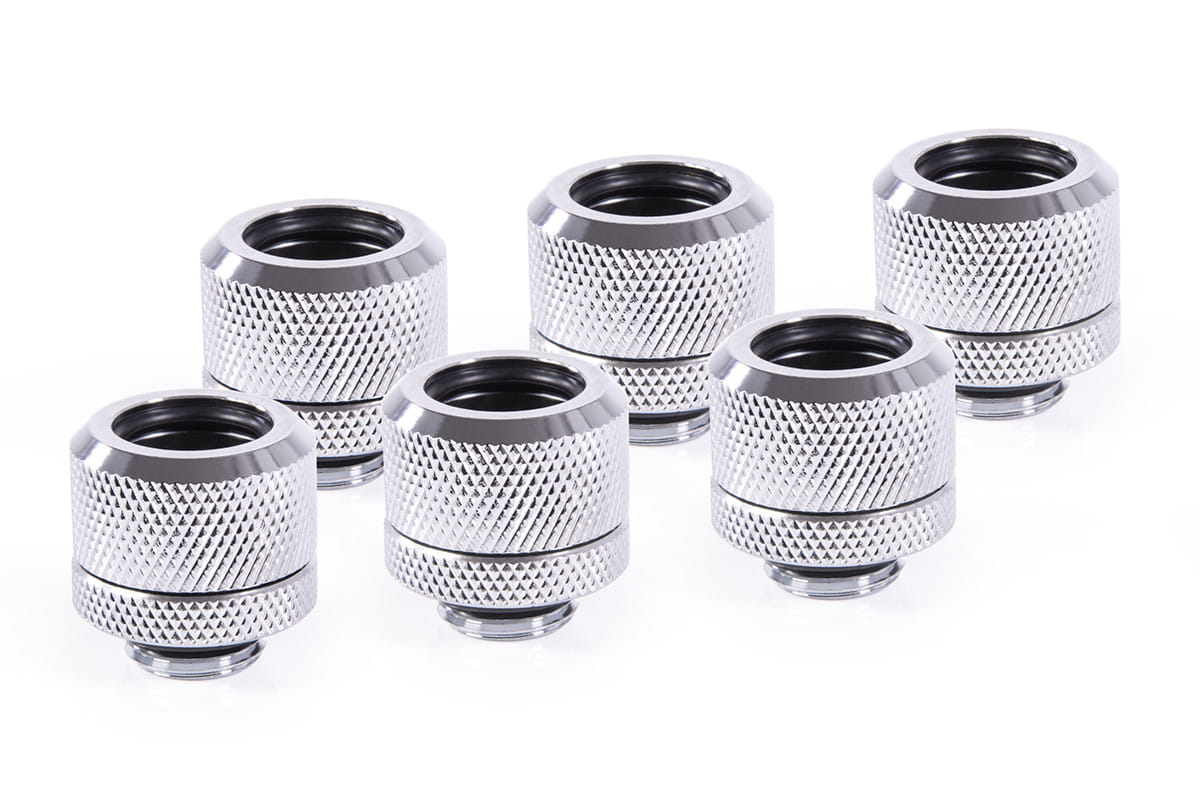 Alphacool Eiszapfen 14mm HardTube Anschraubtülle G1/4 - Chrome Sixpack
