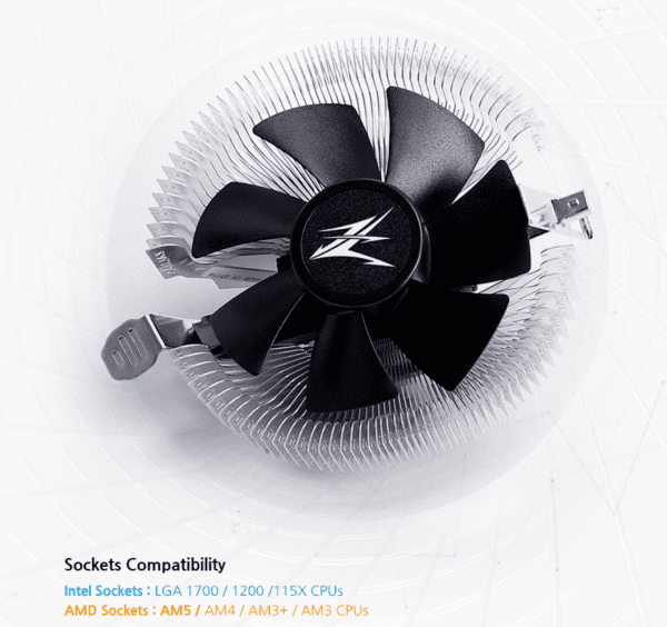 LUC Zalman CNPS80G Rev.3 Low-Profile CPU Kühler - Schwarz