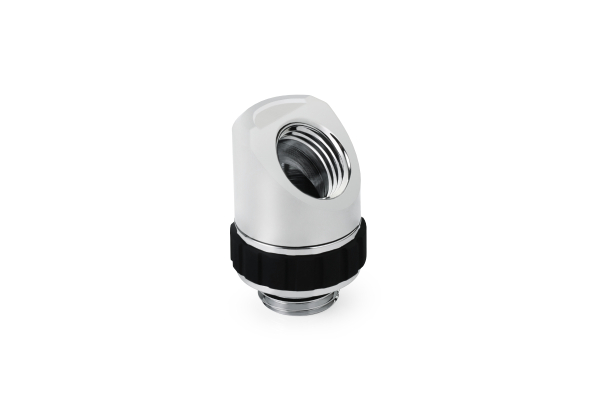 Alphacool Apex Grip adapter 45° OT/IT G1/4 rotatable chrome