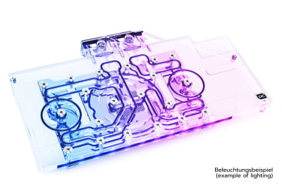 WAK Alphacool Eisblock Aurora Acryl GPX-A Radeon RX 6800 Nitro+ mit Backplate PHT EOL