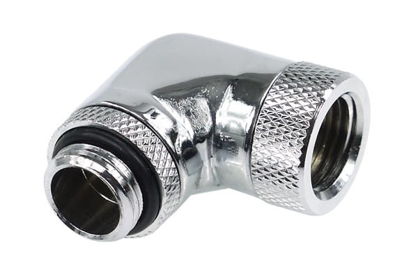 ANF Alphacool HF Winkeladapter 90° drehbar G1/4 AG auf G1/4 IG - Chrome PHT EOL