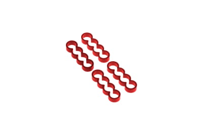 KAB Alphacool Eiskamm Alu X4 Flat - 4mm red - 4 Stück PHT EOL