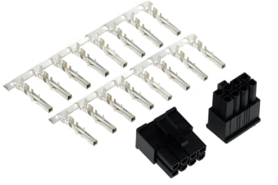 ZK Phobya VGA Power Connector 8Pin Stecker inkl. 8 Pins - 2 Stück Black