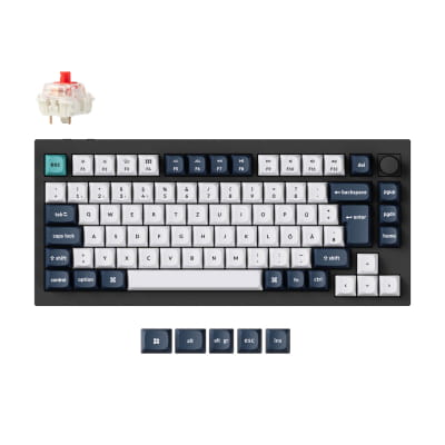 TAT Keychron Q1 Max (DE-Layout, Gateron Jupiter Red, Hot-Swap, Aluminiumrahmen, RGB)