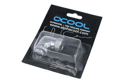 ANF Alphacool HF Winkeladapter 90° drehbar G1/4 AG auf G1/4 IG - Chrome PHT EOL