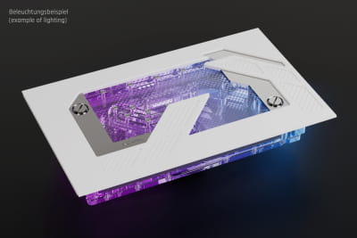 AGB Alphacool Apex Distroplate Dark Base Pro 901 White VPP/D5