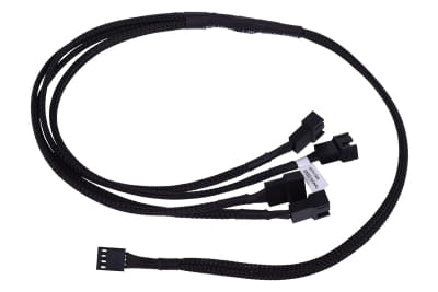 LK Phobya Y-Kabel 4Pin PWM auf 4x 4Pin PWM - Schwarz 60cm