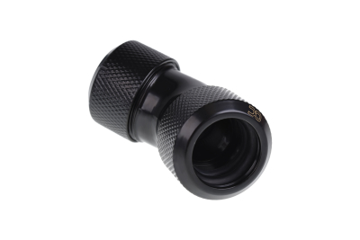 ANS Alphacool Eiszapfen 16mm HardTube Anschraubtülle 45° L-Verbinder - Deep Black PHT EOL