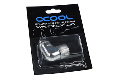 ANS Alphacool HF 13/10 Anschraubtülle 90° drehbar G1/4 - Chrome PHT EOL