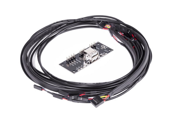 GHZ Alphacool Front I/O-Panel mit USB 2.0 und Kabelsatz für Servergehäuse