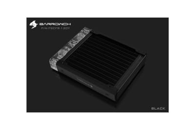 RAD BarrowCH Chameleon Fish series removable 120mm Radiator Acrylic edition - Classic Black EOL